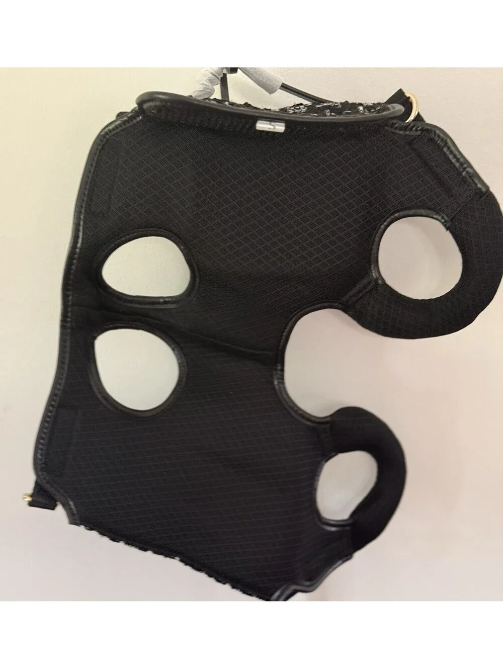 Wakytu Dog Carrier Backpack Washable with Handle Only Pet Handbag Black White SM